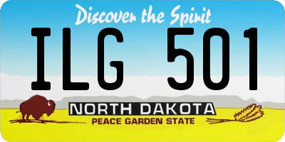 ND license plate ILG501