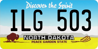 ND license plate ILG503