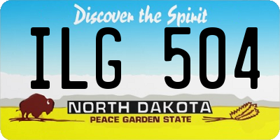 ND license plate ILG504