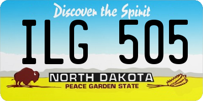 ND license plate ILG505