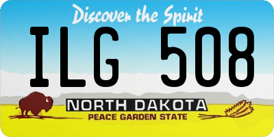 ND license plate ILG508
