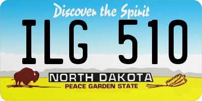 ND license plate ILG510