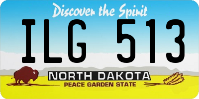 ND license plate ILG513