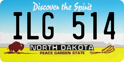 ND license plate ILG514