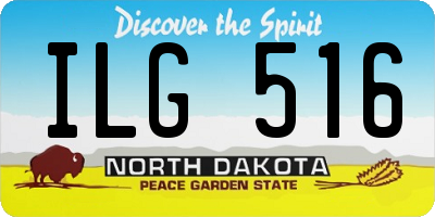 ND license plate ILG516
