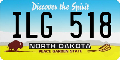 ND license plate ILG518