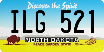 ND license plate ILG521