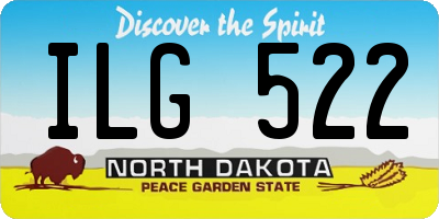 ND license plate ILG522