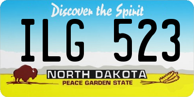 ND license plate ILG523