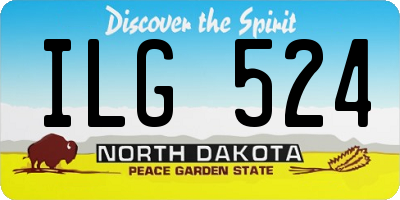 ND license plate ILG524