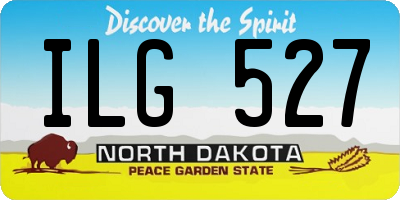 ND license plate ILG527