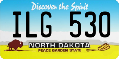 ND license plate ILG530