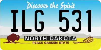 ND license plate ILG531