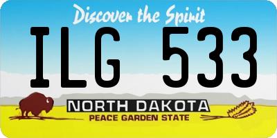 ND license plate ILG533