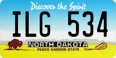 ND license plate ILG534