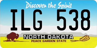 ND license plate ILG538