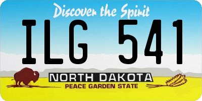 ND license plate ILG541