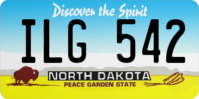 ND license plate ILG542