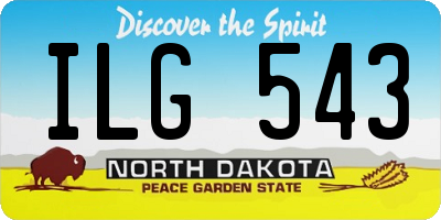 ND license plate ILG543