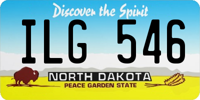 ND license plate ILG546