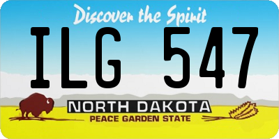 ND license plate ILG547