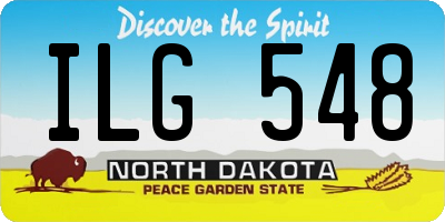 ND license plate ILG548