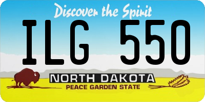 ND license plate ILG550