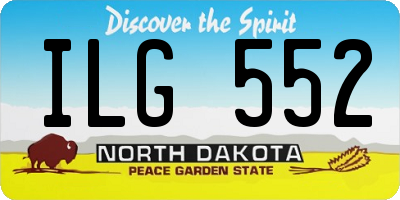 ND license plate ILG552