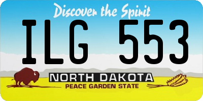 ND license plate ILG553