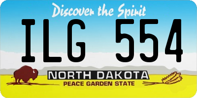 ND license plate ILG554