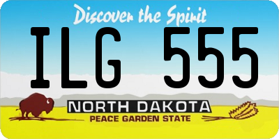 ND license plate ILG555