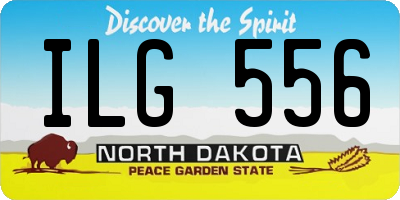 ND license plate ILG556