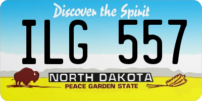 ND license plate ILG557