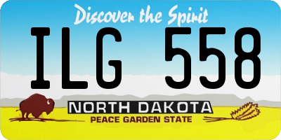 ND license plate ILG558