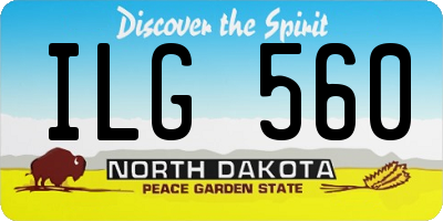 ND license plate ILG560