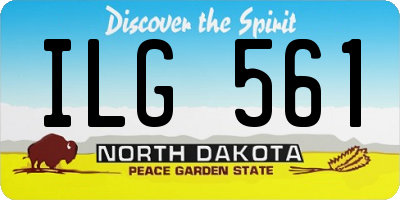 ND license plate ILG561