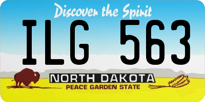ND license plate ILG563
