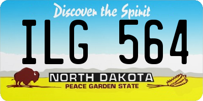 ND license plate ILG564