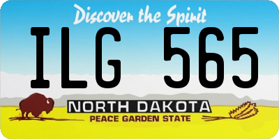 ND license plate ILG565