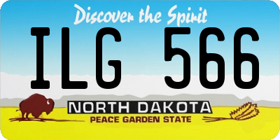 ND license plate ILG566