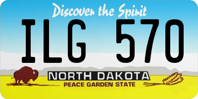 ND license plate ILG570