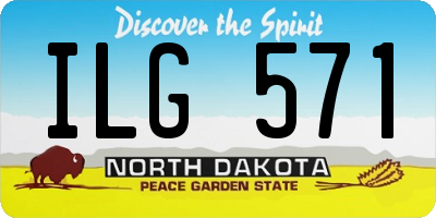 ND license plate ILG571