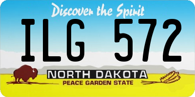 ND license plate ILG572