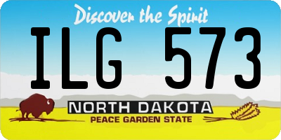ND license plate ILG573