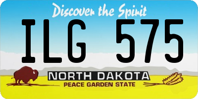 ND license plate ILG575