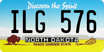 ND license plate ILG576