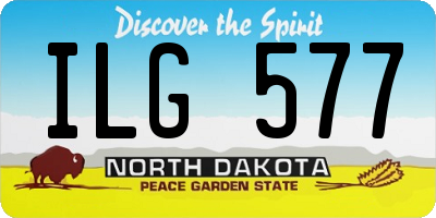 ND license plate ILG577