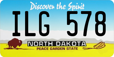 ND license plate ILG578