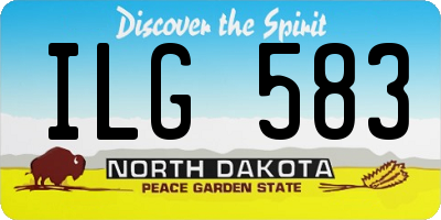 ND license plate ILG583