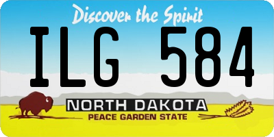 ND license plate ILG584